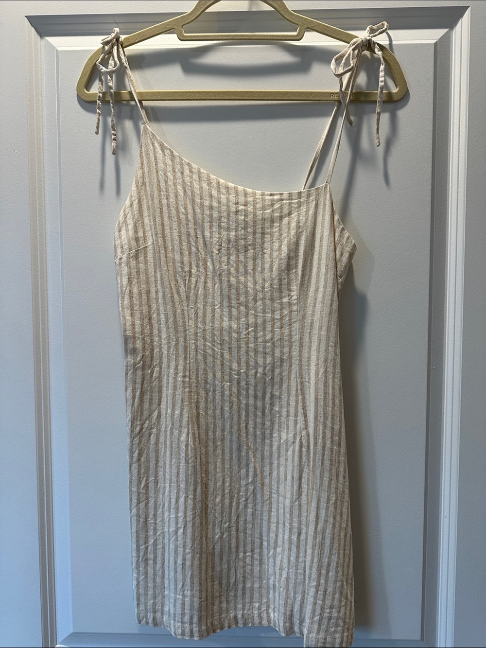 Striped linen mini sundress